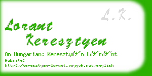 lorant keresztyen business card